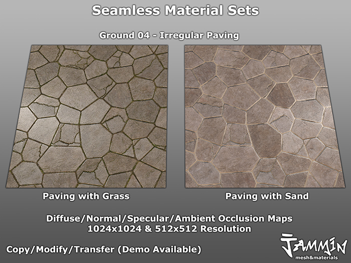 [Jammin] Material Sets (DEMO) - Ground 04 - Irregular Paving