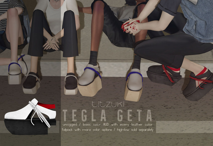 titzuki : tegla geta / low / white (wear)