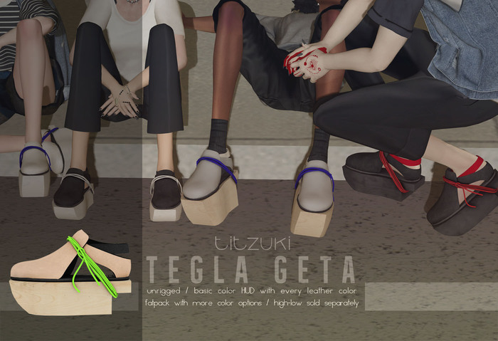 titzuki : tegla geta / low / nude (wear)
