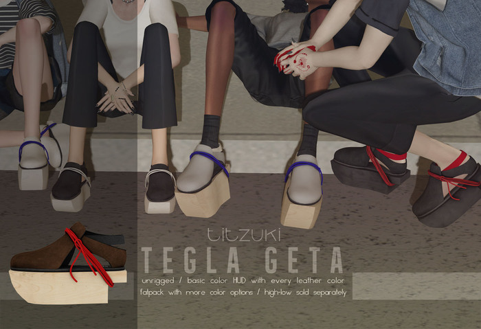 titzuki : tegla geta / low / brown