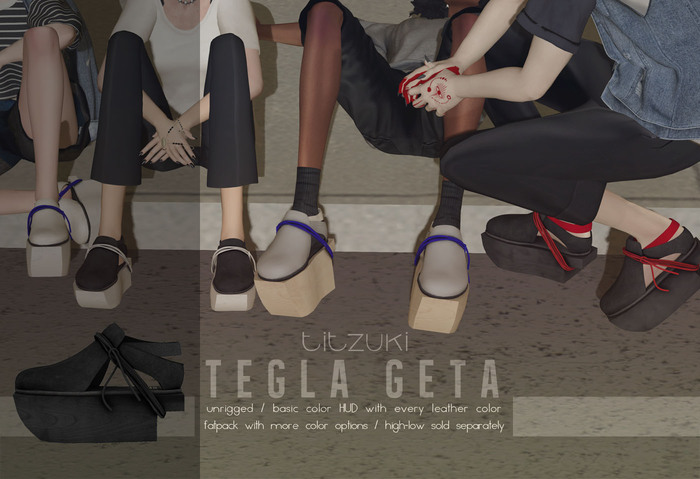 titzuki : tegla geta / low / black (wear)
