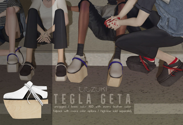 titzuki : tegla geta / high / white