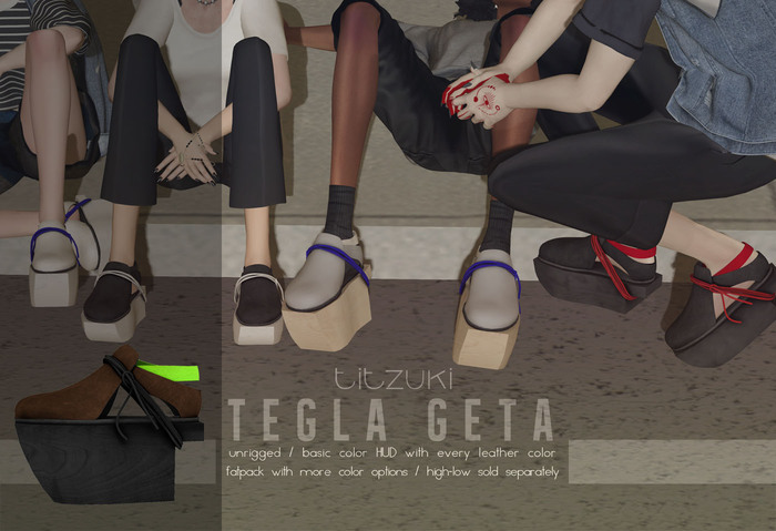 titzuki : tegla geta / high / brown