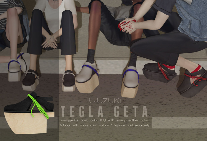 titzuki : tegla geta / high / black (wear)