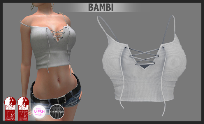 BAMBI-Lace up tank top-white-DEMO