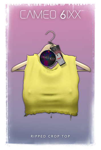 ::Cameo 6ixx:: Ripped Crop Top (Yellow)