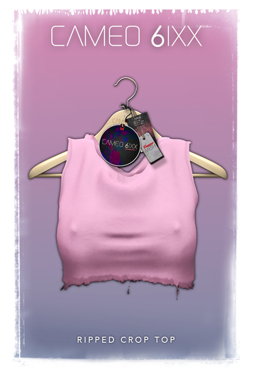 ::Cameo 6ixx:: Ripped Crop Top (Pink)