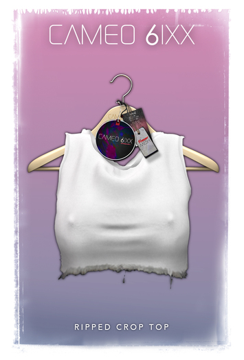 ::Cameo 6ixx:: Ripped Crop Top (White)