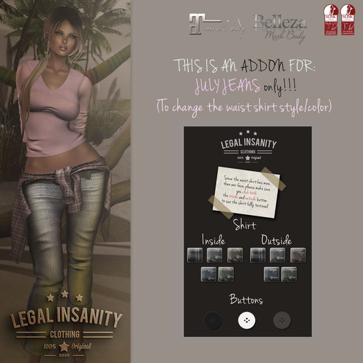 Legal Insanity - CAMO SHIRT ADDON