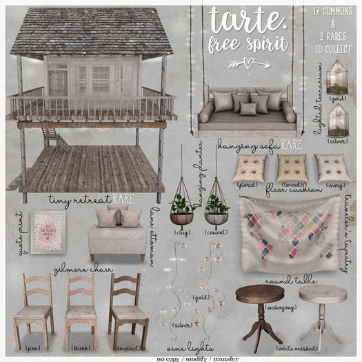 TARTE FREE SPIRIT TINY RETREAT FULL SET COMPLETE GACHA SET