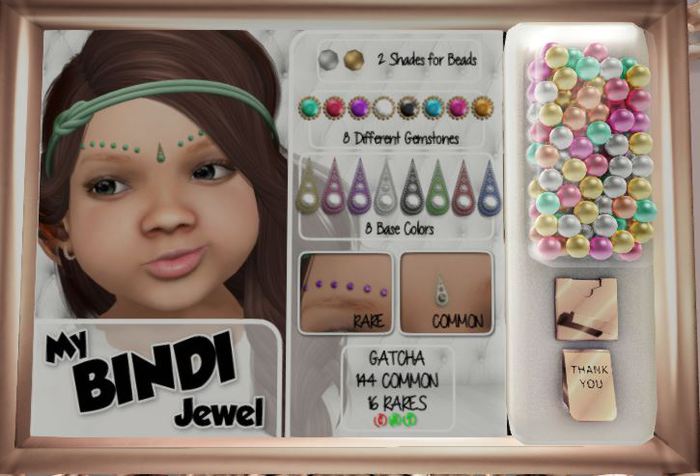 **Cute Bytes** Bindi Drop - Silver White&Ruby