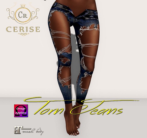 ::Cerise:: Torn Jeans darkblue