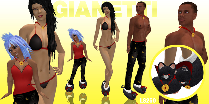Gianetti - Pajama & Slipper Set - Vampire