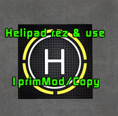 Helipad B - * 1 prim * 12x12 size Mod /Copy