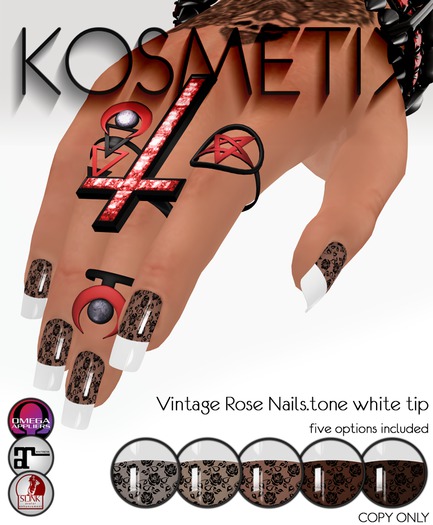 .kosmetik - Vintage Rose Nails.tone white tip