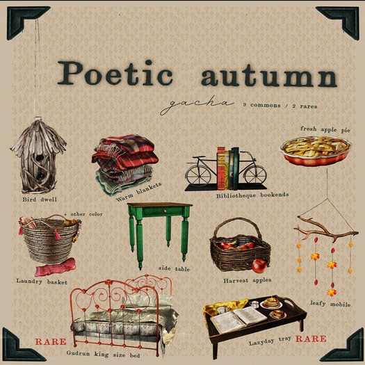 {vespertine} - poetic autumn /  lazyday tray - 9 RARE