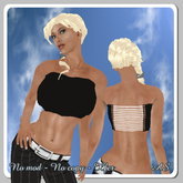 Black/white strapless top by AllStar Designs
