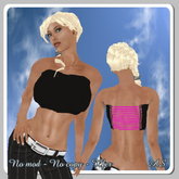 Black/pink strapless top by AllStar Designs