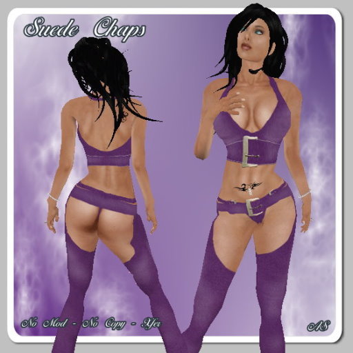 Purple Suede Chaps Set by AllStar Designs