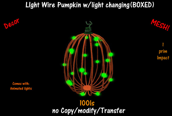 LIght Wire Pumpkin w/light changing(BOXED)