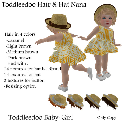 Toddleedoo Hair & Hat Nana Brown