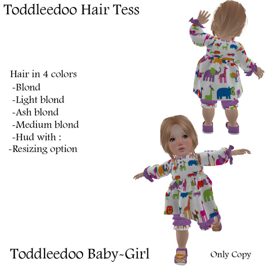 Toddleedoo Hair Tess Blond Demo