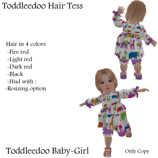 Toddleedoo Hair Tess Black & Red