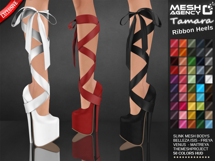 ::MA:  Ribbon Heels  "TAMARA" - 50 COLOR PACK