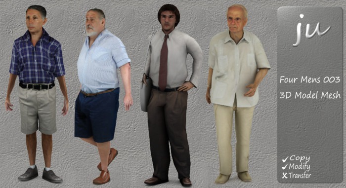 JU Four Mens 003 3D Model Mesh