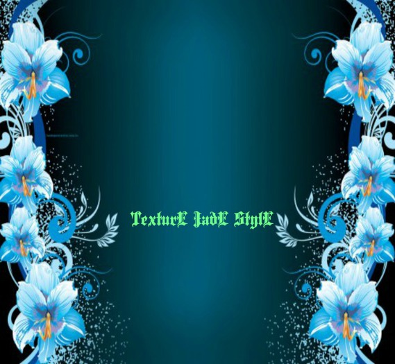 Texture Wall Oriental Flower  Blue color