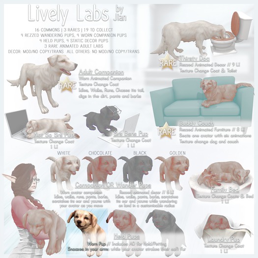 JIAN Lively Labs :: White Held Pup