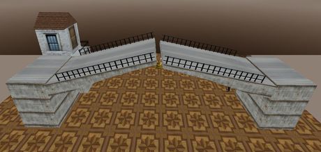 Draw Bridge Control Gate Second Life Marketplace - Double Draw Bridge w Rails & Control Tower ...