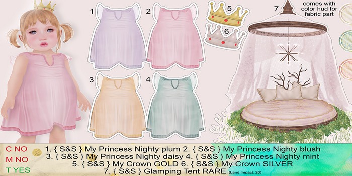 { S&S } My Princess Nighty TD BABY mint