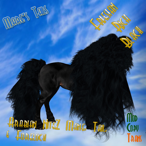 MT -  RealHorse Friesian Arabian Nitez Hair Set (Boxed) RiBlack