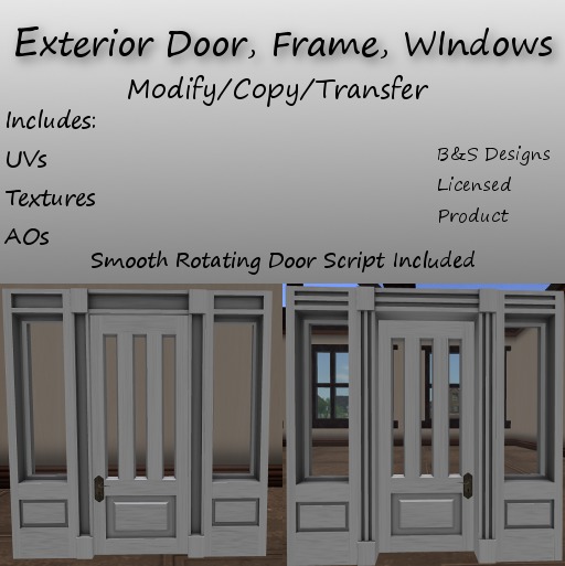 B&S Designs Exterior Door 3B Full Permission