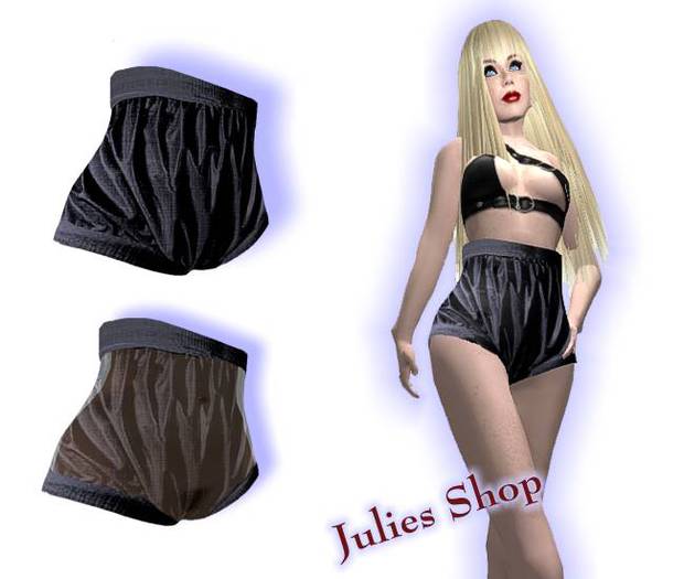 Julies shop Rubber Pantie Gummihose Schwarz Black BOX 2.2