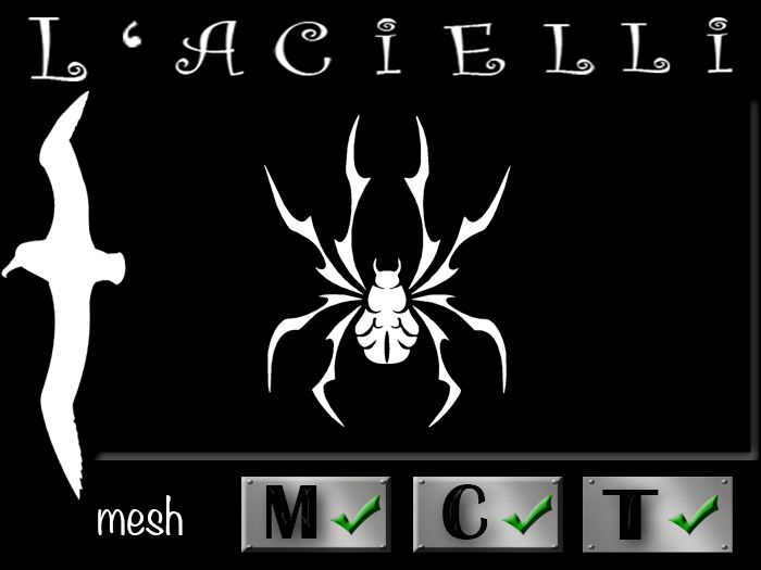 Spider silhouette micro & normal size (2F)