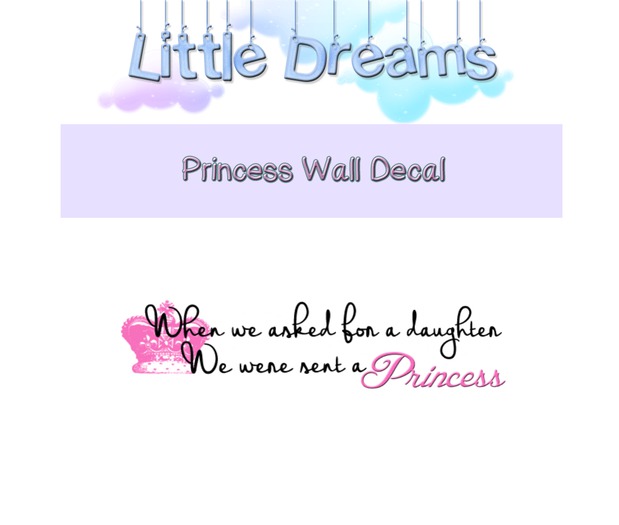 {Little Dreams} Princess Decal 1