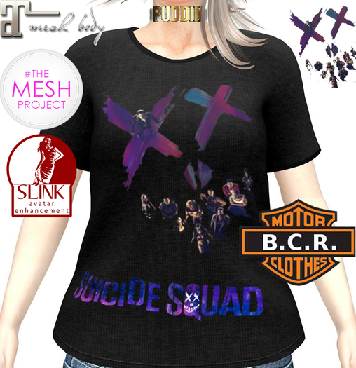 *B.C.R.* Suicide Squad Vintage T-Shirt Female