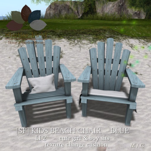 [sf] kids beach chair set - blue
