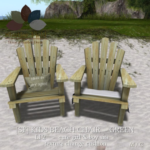 [sf] kids beach chair set - green