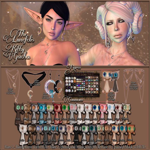 :[P]:-Lunefelis Gatcha:// Earrings- Hunter