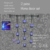 2 pc. Wall hanging candle votives & Parfume fushion sticks Box)