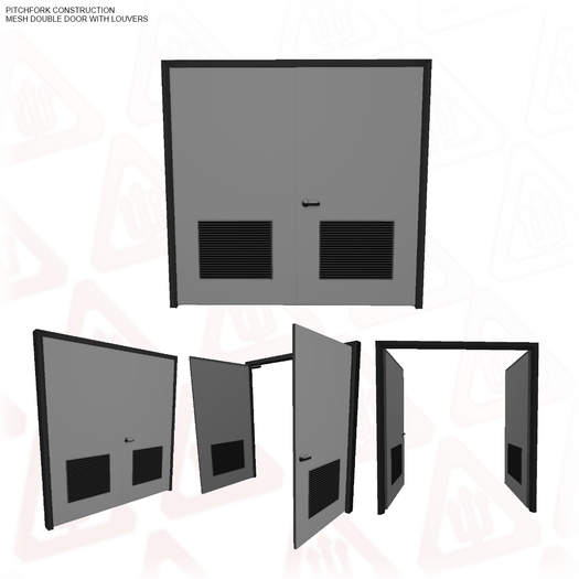 Double Door With Louvers (PN-95161) - (Boxed)