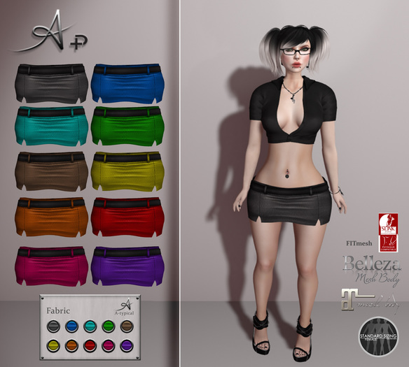 A+ Double Side Slits Skirt