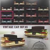 [Con.] Vintage Car Sofas - Navy