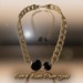 Curb n pearls blackened chain gold ad