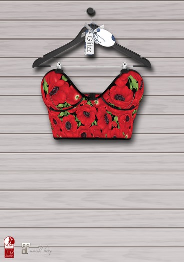 [Glitzz] Retro Top3 - Red