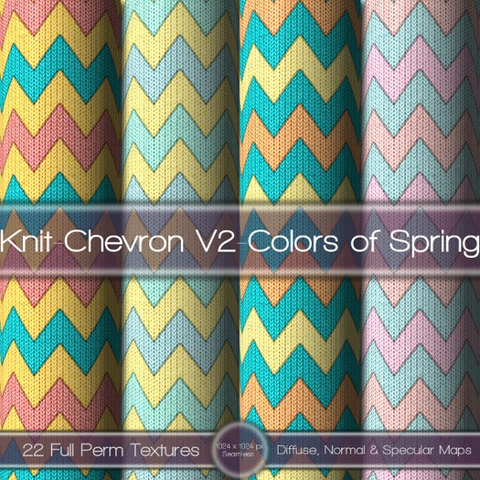{L} Knit-Chevron V2-Colors of Spring