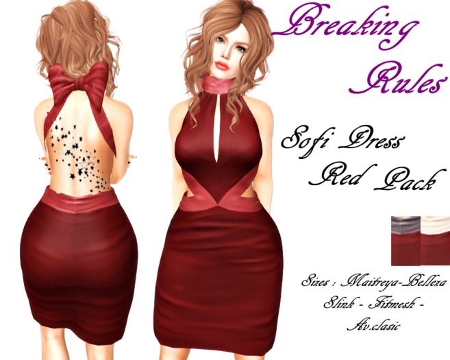 *Breaking Rules -  Dress Sofi red  pack